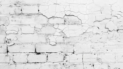 Fototapeta premium Abstract weathered texture stained old stucco light gray and aged paint white brick wall background in rural room, grungy rusty blocks of stonework technology color horizontal architecture wallpaper