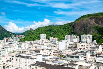 White City Building Skyline Under Mountains of Rio De Janeiro Brazil