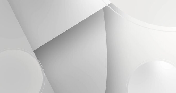White Abstract Modern Background Loop. White corporate abstract background of looping animated gradient geometric shapes 4k