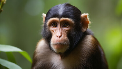 Fototapeta premium Cute Monkey Portrait in Jungle 