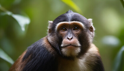 Fototapeta premium Cute Monkey Portrait in Jungle 