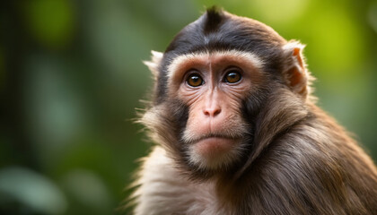 Fototapeta premium Cute Monkey Portrait in Jungle 