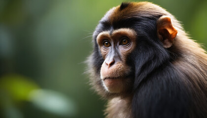 Cute Monkey Portrait in Jungle	
