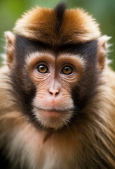Obraz premium Cute Monkey Portrait in Jungle 