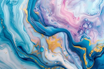 Abstract acrylic paint marbling effect Showcasing bold colors and unique patterns