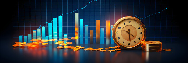 Visual Representation of Fixed Deposit Growth Over Time - Compound Interest and Increased Wealth