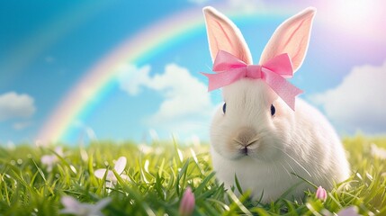 Easter bunny. Beautiful background for Easter