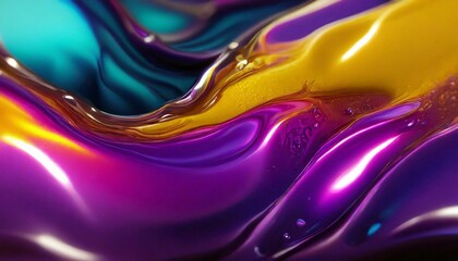 Abstract background texture of oil or petrol liquid flow, liquid metal close up