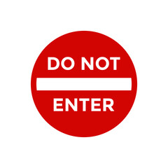 Do not enter sign icon vector in trendy style