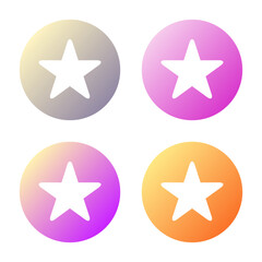 Star icon vector in gradient color style