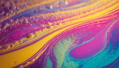 Abstract background texture of oil or petrol liquid flow, liquid metal close up - obrazy, fototapety, plakaty