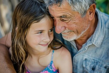 Father and daughter sharing a tender moment Exemplifying family bonds and unconditional love