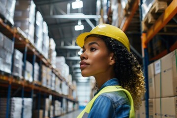 Logistics manager overseeing warehouse operations Highlighting the integration of technology in streamlining the supply chain