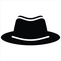 cap flat icon outline in the style of simple vector