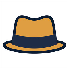 cap flat icon outline in the style of simple vector