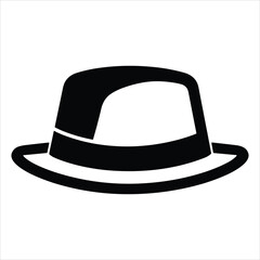 cap flat icon outline in the style of simple vector