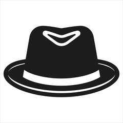 cap flat icon outline in the style of simple vector