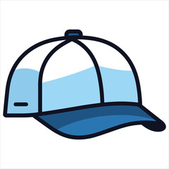 cap flat icon outline in the style of simple vector