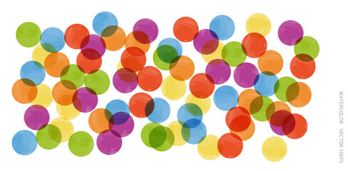 水彩のカラフルな背景にも使えるベクターイラスト