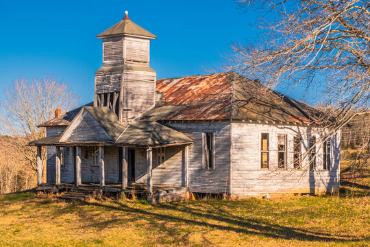 Abandoned wooden schoolhouse in Greene CountyTennessee