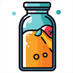 simple vector icon of juice white background