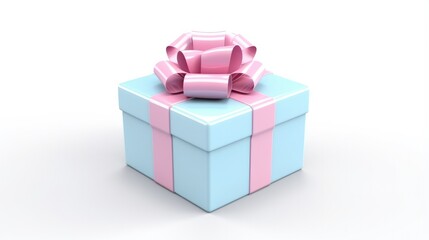 3d 3D-rendered cute gift icon isolated on a white background