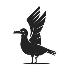 Seagull logo template Isolated. Brand Identity. Icon Abstract Vector graphic