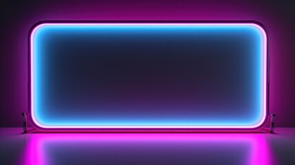 Neon sign RGB color photo illustration mockup template, cafe restaurant sign advertising.