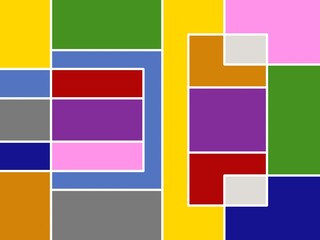 illustration of colorful squares pattern background