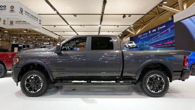 TORONTO-FEBRUARY 15, 2024: Chrysler Dodge RAM 2500 Rebel 4X4 new model for 2024  at the 2024 Canadian International Auto Show in Toronto