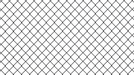 Fototapeta premium A matte black metal wire fence transparent 3d modeling png file.