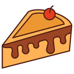 piece of cake with cherry