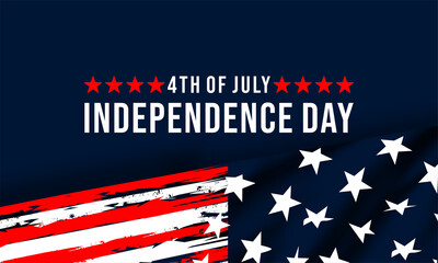 happy 4th of July independence day with firework , vektor background, poster, banner, flyer, template