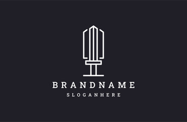 swords logo icon. Sword crests. Vector design.