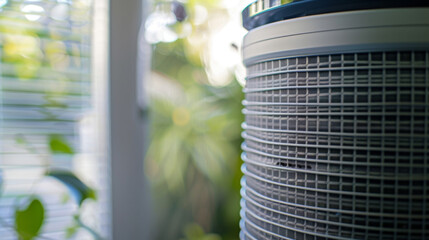 A closeup of the filtration system shows multiple layers of mesh and HEPA filters ensuring maximum dust and allergen capture for a cleaner home. - obrazy, fototapety, plakaty