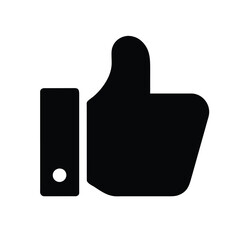 Obraz premium Like Hand Silhouette Icon