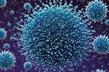 Nano particles, Abstract biology background. Nano medicine concept, Microscopic