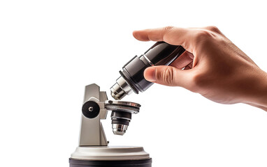 Fototapeta na wymiar Scientific Tool Microscope Isolated on Transparent Background PNG.