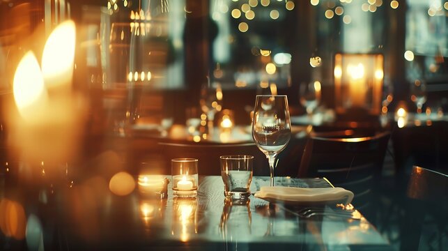 Blur restaurant vintage effect style picture : Generative AI