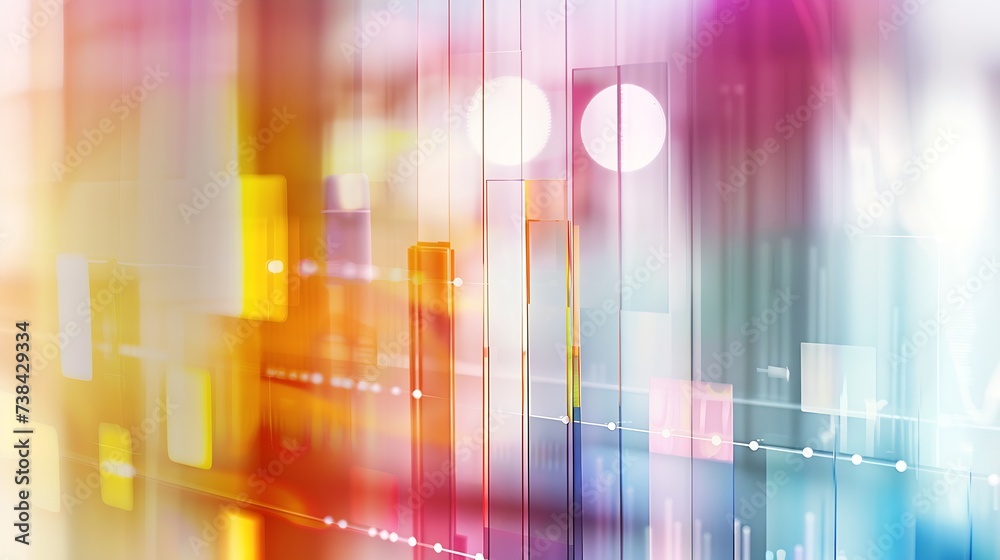Poster business and economic growth on global business network, data analysis of financial and banking, cus