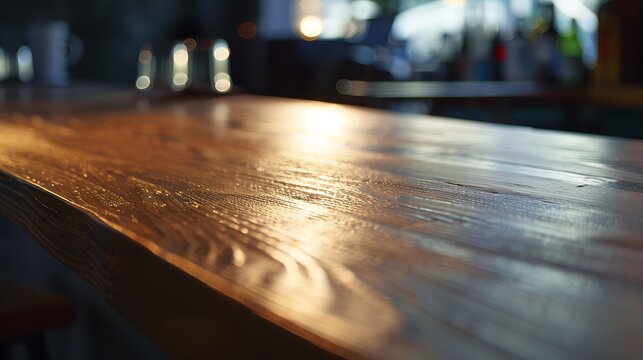Table top counter Bar restaurant background : Generative AI
