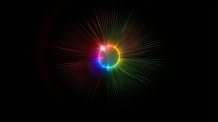 Lens flare effect on black background Abstract Sun burst sunflare for screen mode using Sunflares...