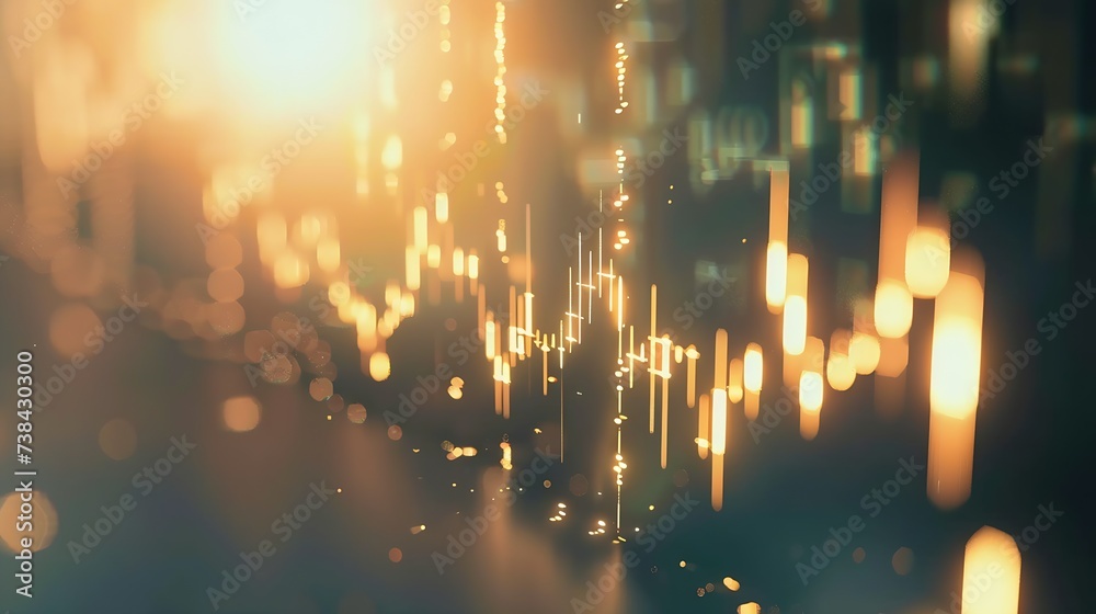Poster stock market or forex trading graph and candlestick chart suitable for financial investment concept.