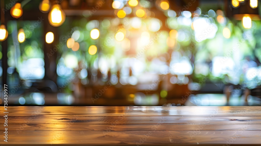 Poster table top counter bar restaurant background : generative ai