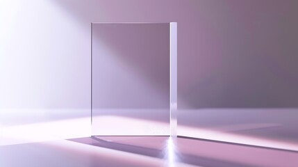 A transparent square acrylic board : Generative AI