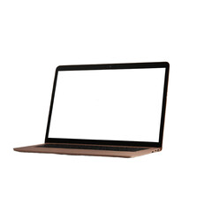 laptop with screen clipping path isolated on white background