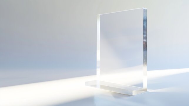 Acrylic brochure holder isolated on white : Generative AI