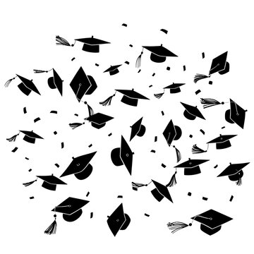 Flying Graduation Hats