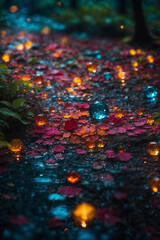 water drops on a glass