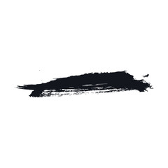 Black brush stroke on white background 